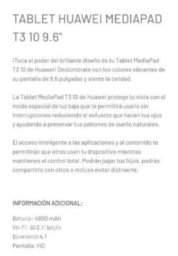 Tablet huawei mediapad