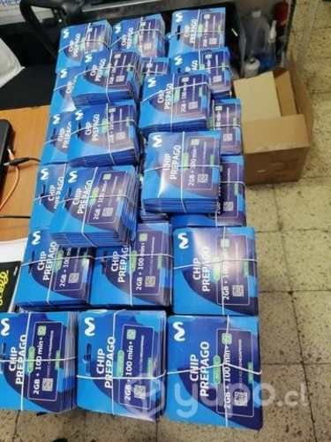 Chip movistar pack 100 unidades