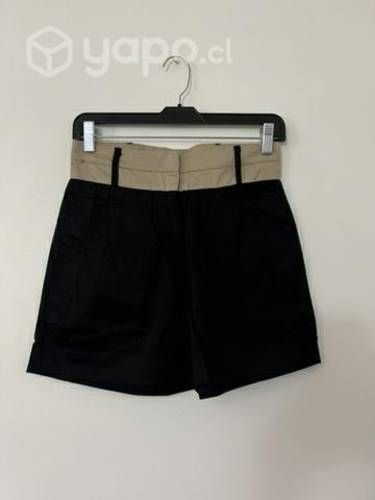 Short Tiro Alto Marca Mor Talla Xs/s Negro Y Otro