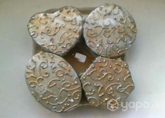 Joyeros plateados set de 4