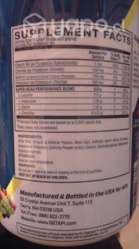 API BCAA Trainer 385 gramos 45 servicios