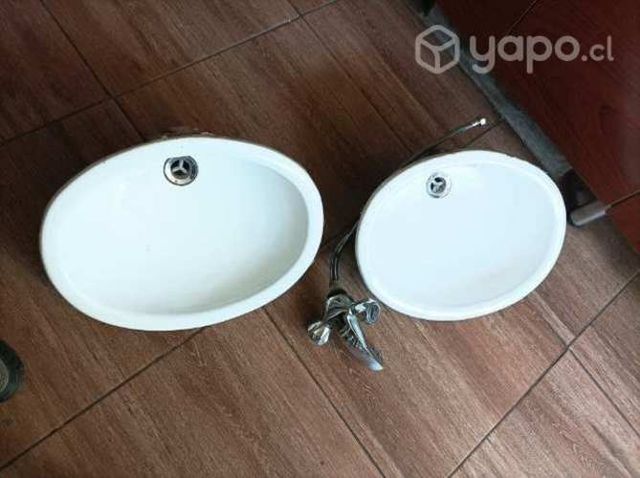 Dos vanitorio de baño doble antiguo