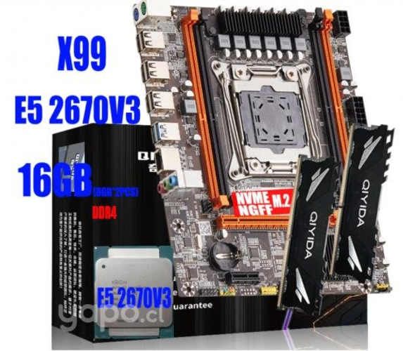 Combo Placa, Procesador Intel Xeon 2670 16 de RAM