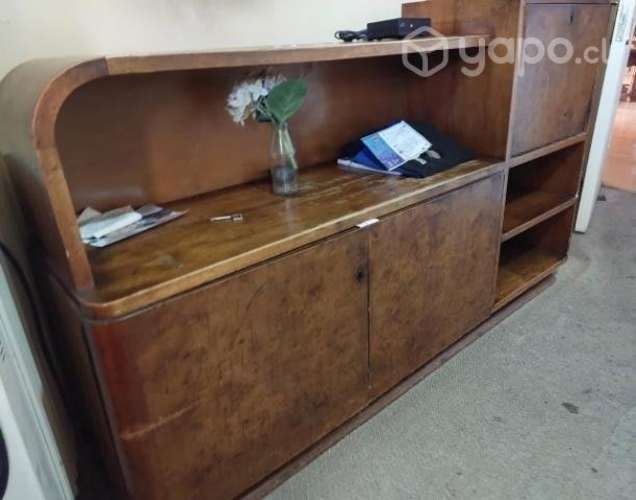 Mueble arrimo de madera antiguo