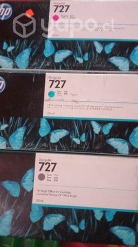 Tintas HP 727 colores originales de 300ml