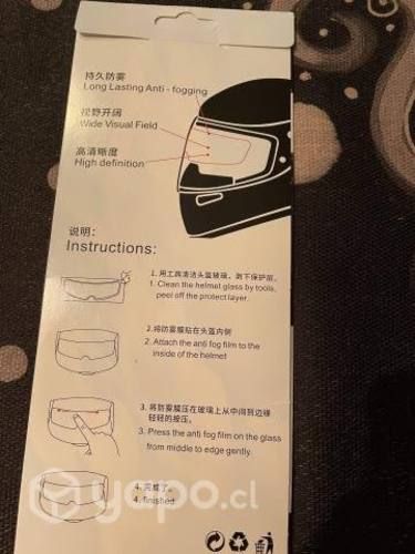 Moto visor anti fog
