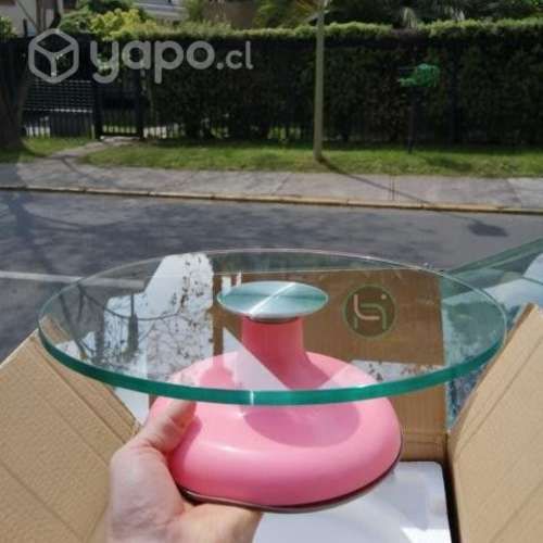 Base giratoria torta vidrio templado pasteleria