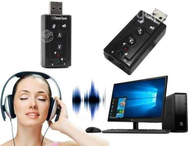 Adaptador Virtual Tarjeta De Sonido 7.1 USB 2.0"