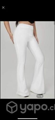 Calza flare Sybilla blanca