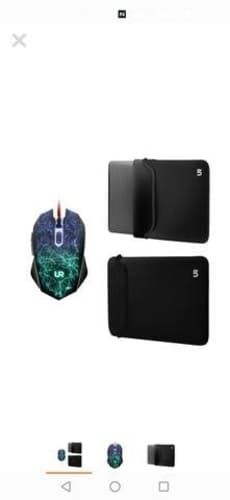 Mouse gamer + funda notebook 14' nuevos