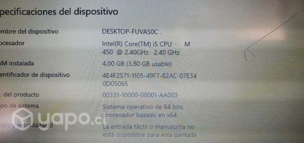 Netbook toshiba corei5 2.4 ghz 500 hdd 4 gb ram