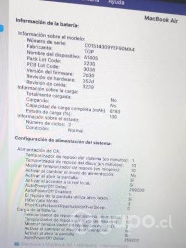 MacBook Air 13" i7/ Bateria Nueva + Garantia