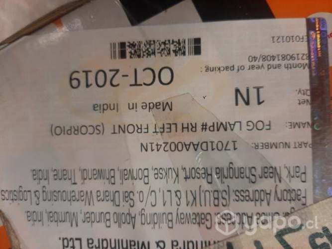 Neblineros MAHINDRA ORIGINAL NUEVOS