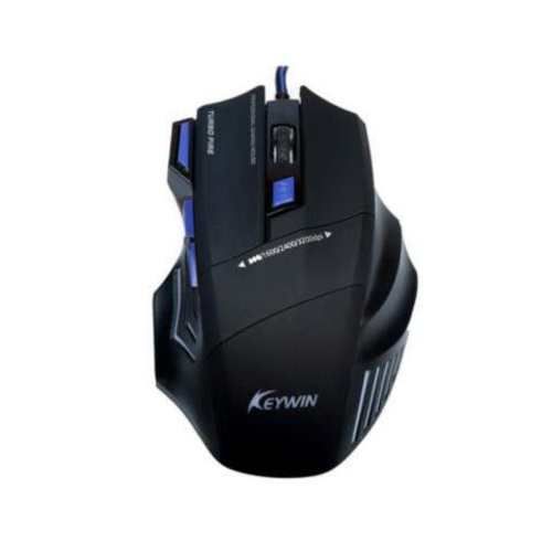 Kit Mouse Gamer Mousepad Ergonomico Azul