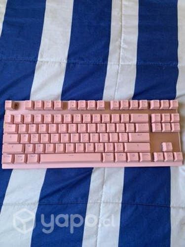 Teclado mecanico gamer rosa