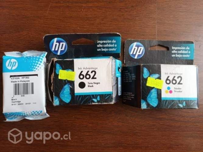 Tintas de impresora 662 (Blanco y negro - Color)