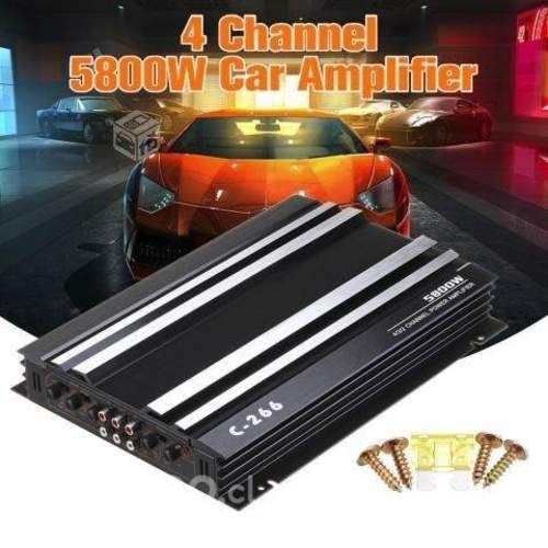 Amplificador de Audio Para Auto 4 Canales 5800w