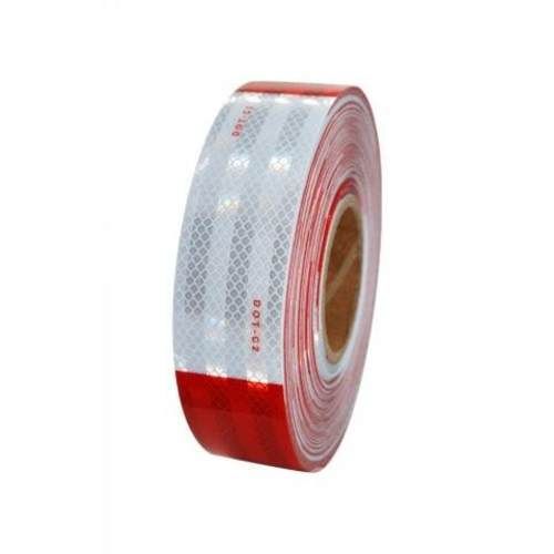 Cinta Reflectante Seguridad Rojo Blanco 45 Mts Dot