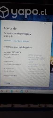 Notebook Lenovo Ideapad 330s 15ikb con Detalle