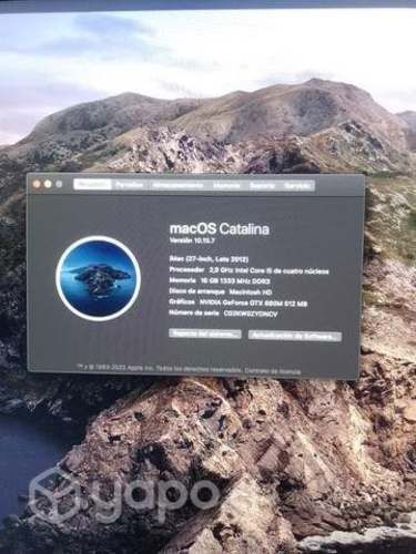 Apple imac 27 pulgadas