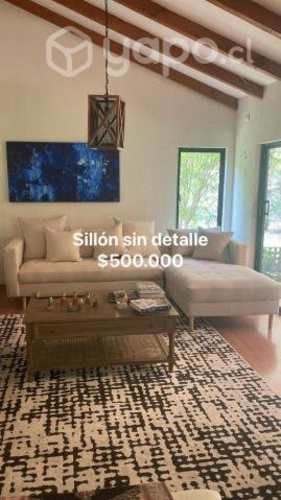 Sillón blanco en forma l