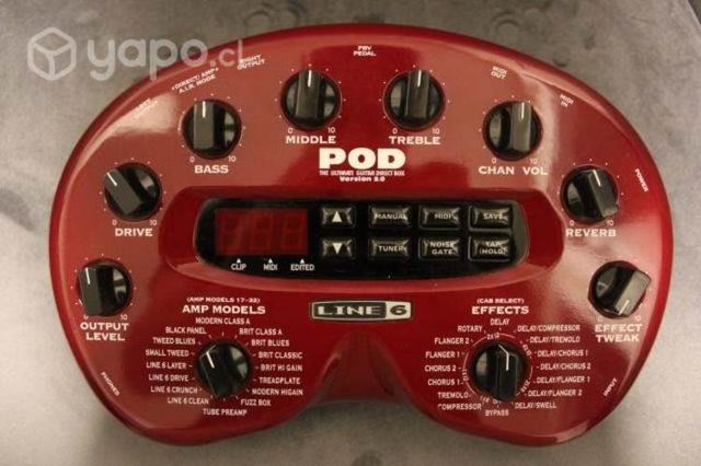 Emulador Multiefectos Para Guitarra Line 6 Pod 2.0
