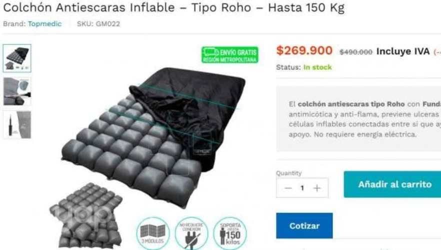 Colchón antiescaras nuevo