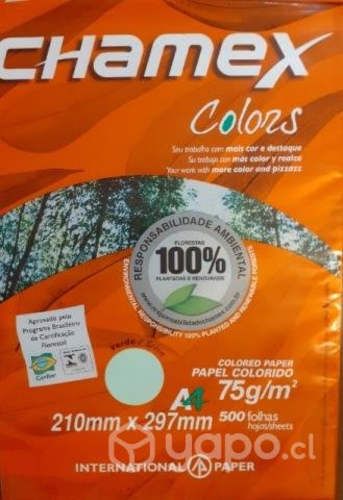 Resma color verde 500 hojas A4