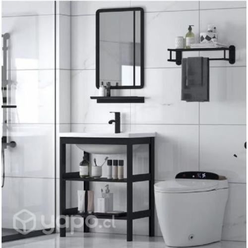 Kit mueble vanitorio mas espejo de baño