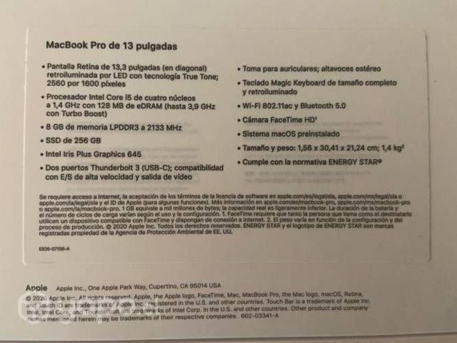 MacBook Pro 13" 2020