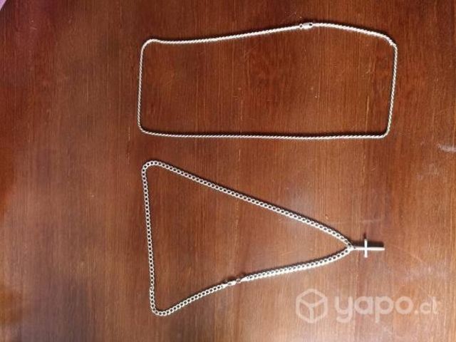 2 cadenas de plata