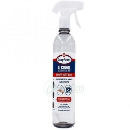 Alcohol microfiltrado 70° sanyfarm 500ml spray gat