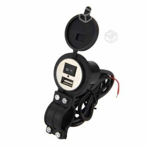 Cargador Celular USB Para Moto Con Interruptor 12V