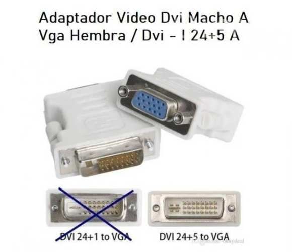 Adaptador Video Dvi Macho A Vga Hembra