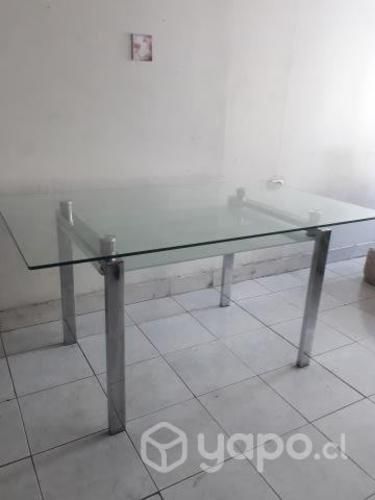 Mesa comedor de vidrio
