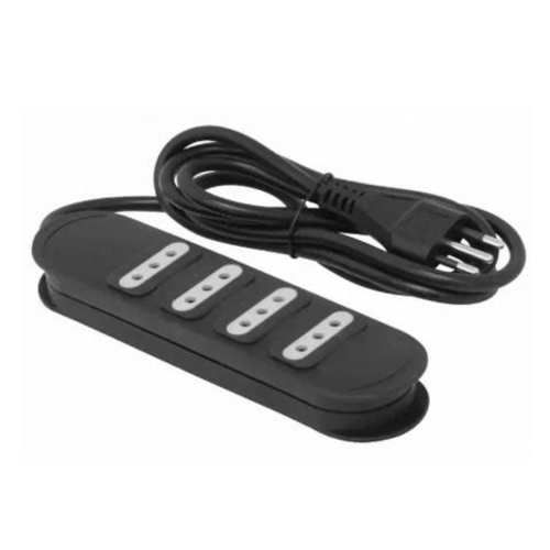 Alargador 4 tomas, 3 metros. negro