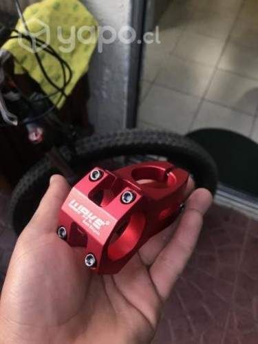 Tee potencia manillar, Rojo y Azul Wake para MTB