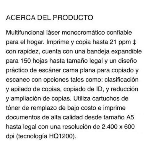Multifuncional Láser BROTHER DCP-1602