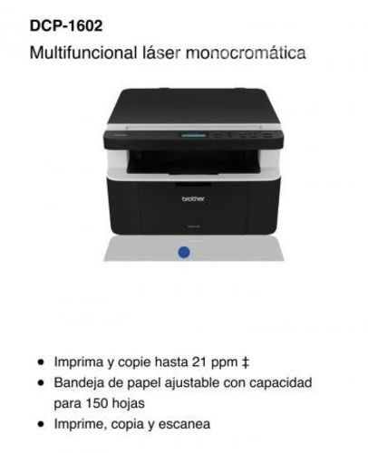 Multifuncional Láser BROTHER DCP-1602