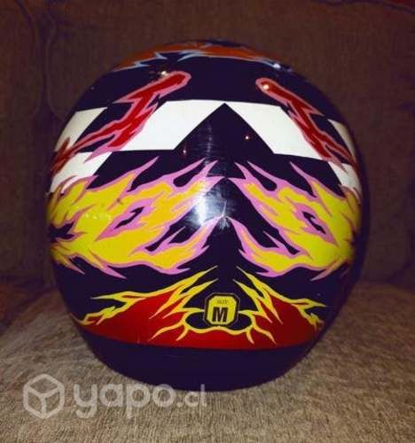 Casco de moto talla M Ajustable.