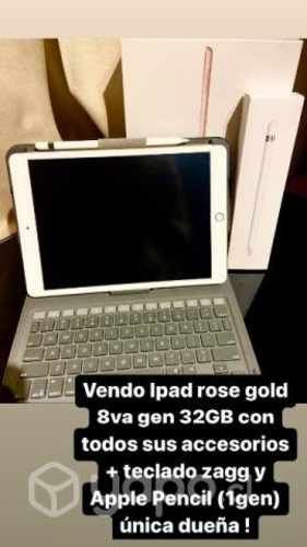 Ipad 8va generación 10.2 32gb rose gold como nuevo