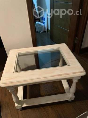 Dos Mesas laterales con vidrio de Rauli