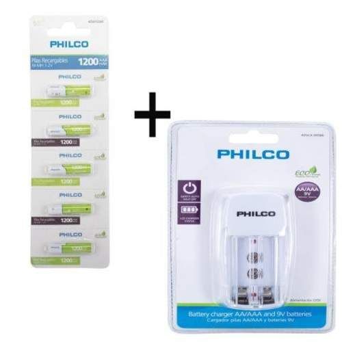 Kit cargador de pilas y bateria +pilas aaa recar