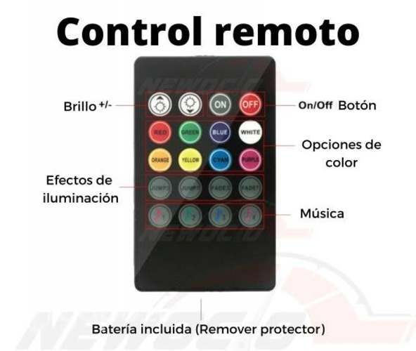 Tira De Luces Led Rgb Interior 48 Led