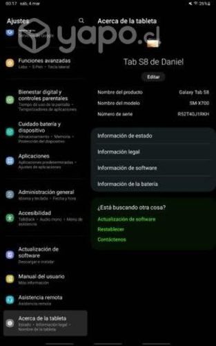 Permuto tab s8 por pc o notebook del mismo precio