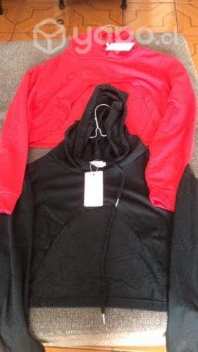 Polerones cortos con gorro, talla m y L nuevos