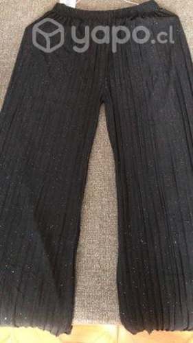 Pantalón con brillo negro y mostaza