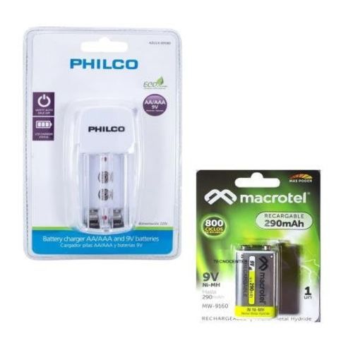 Kit cargador de pilas y batería + batería recargab