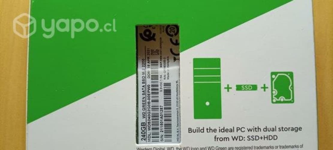 Ssd wd green Sara m.2 250 GB