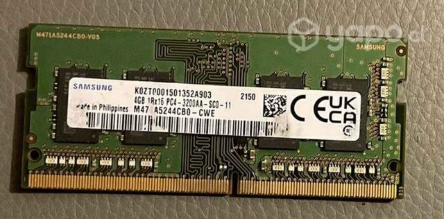 Memoria ram samsung 4 gb 3200rpm